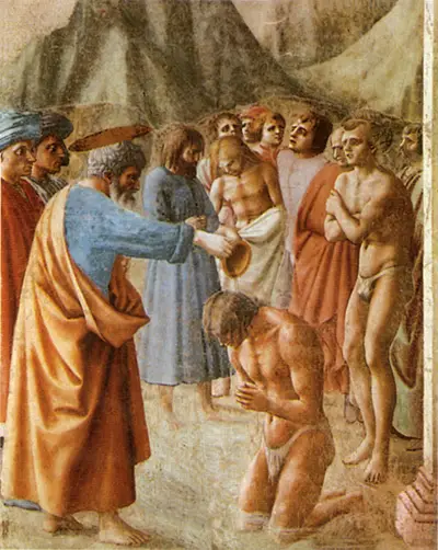 Baptism of the Neophytes Masaccio